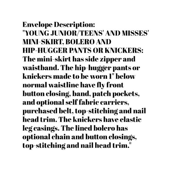 70s Simplicity 9566 Separates Sewing Pattern Bust 33.5 Modern US Petite 6 - Picture 4 of 6